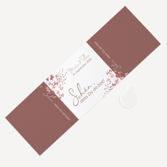 Banderole Mini Schokolade "Trockenblumen Blush"