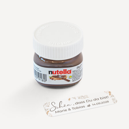 Gastgeschenk Mini Nutella Glas "Trockengras" online selbst gestalten