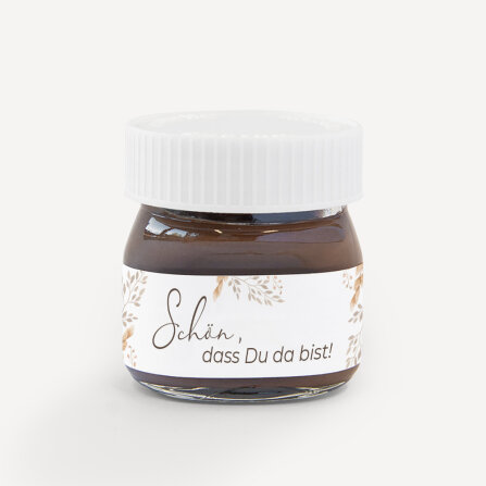 Gastgeschenk Mini Nutella Glas "Trockengras"...