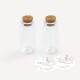 Gastgeschenk Mini Glasröhrchen mit Aufkleber Salz & Pfeffer "Trockengras" 2er Set