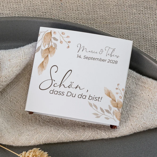 Banderole Mini Schokolade "Trockengras"