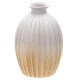 Vase Keramik weiß gelb 12,5 x 18,5 cm