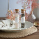 Gastgeschenk Glasröhrchen mit Aufkleber Salz & Pfeffer "Aquarell Eukalyptus Zweige" 2er Set