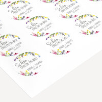 40 x Aufkleber "Wildblumen" 3 cm online selbst gestalten