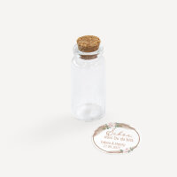 Gastgeschenk Mini Glasröhrchen mit Aufkleber "Boho Pampas" online selbst gestalten