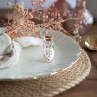 Gastgeschenk Mini Glasröhrchen mit Aufkleber "Wildblumen" Schön, dass Du da bist!