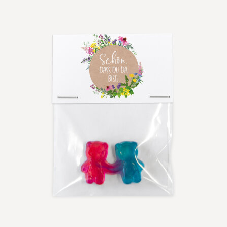 Gastgeschenk Tüte transparent mit Etikett...
