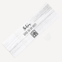 Banderole Mini Schokolade "Liebesgeschichte" Schön, dass Du da bist!