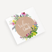 Banderole Mini Schokolade "Wildblumen" Vielen Dank