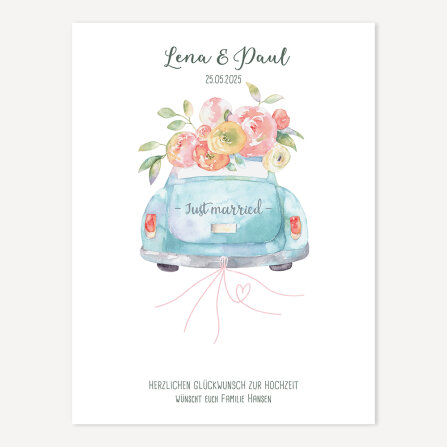 Geldgeschenk Hochzeit Auto als PDF-Datei