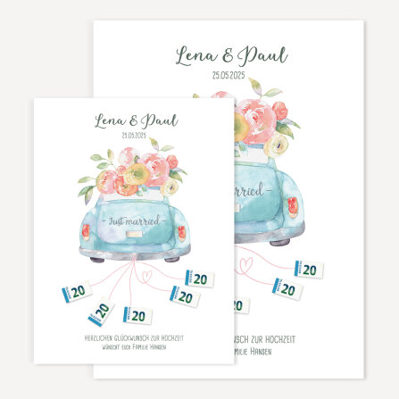Geldgeschenk Hochzeit Auto als PDF-Datei