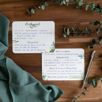 Zeitkapsel Hochzeit "Green Magic" 35 Karten