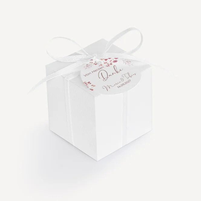 Gastgeschenk Box + Anhänger "Trockenblumen...