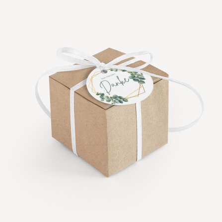 Gastgeschenk Box kraftkarton + Anhänger...