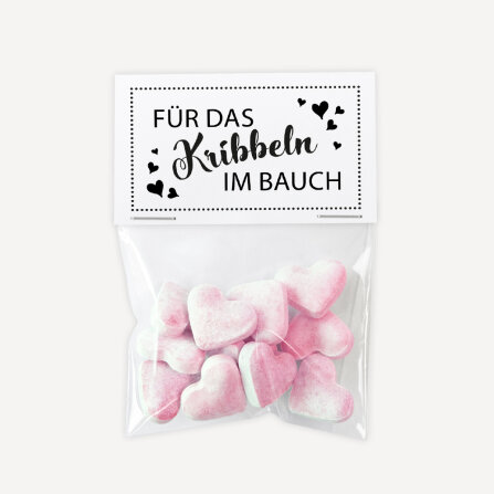 Gastgeschenk Tüte transparent mit Etikett...
