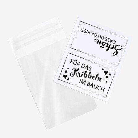 Gastgeschenk Tüte transparent mit Etikett...