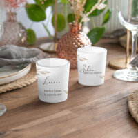 Tischkarte Windlicht "Trockengras" inkl. Glas inkl. Personalisierung
