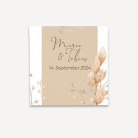 Mini Geschenkumschlag 8,5 x 8,5 cm "Trockengras" personalisiert
