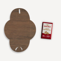 Mini Geschenkumschlag 8,5 x 8,5 cm "Holz und Spitze" Schön, dass Du da bist