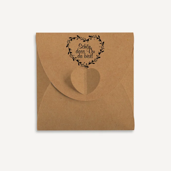 Mini Geschenkumschlag 8,5 x 8,5 cm "Herz Notiz"