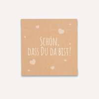 Mini Geschenkumschlag 8,5 x 8,5 cm "Vintage Style" Schön, dass Du da bist!