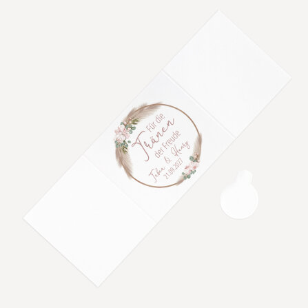 10x Freudentränen Taschentücher "Boho Pampas" personalisiert