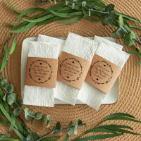 10x Freudentränen Taschentücher "Vintage Natural" personalisiert