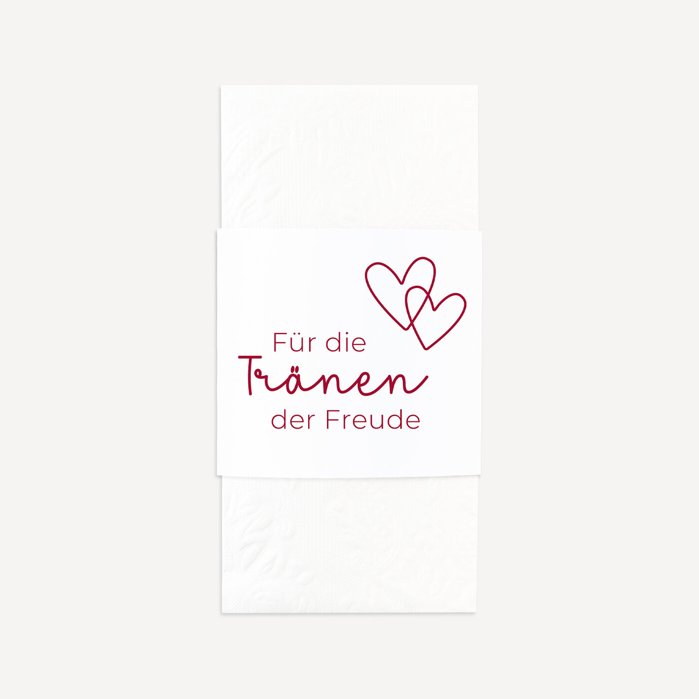 10x Freudentränen Taschentücher "Zwei Herzen" Für die Tränen der Freude