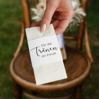 10x Freudentränen Taschentücher "Minimalistisch" Für die Tränen der Freude