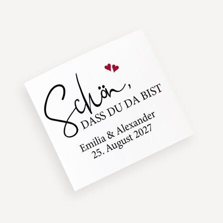 Banderole Mini Schokolade "Kalligrafie" personalisiert
