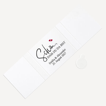 Banderole Mini Schokolade "Kalligrafie" personalisiert