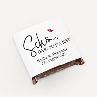 Banderole Mini Schokolade "Kalligrafie" personalisiert