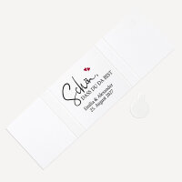 Banderole Mini Schokolade "Kalligrafie" personalisiert