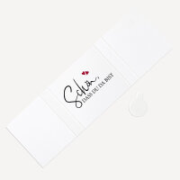 Banderole Mini Schokolade "Kalligrafie" Schön, dass Du da bist