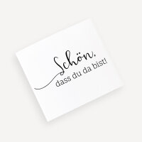 Banderole Mini Schokolade "Minimalistisch" Schön, dass du da bist!