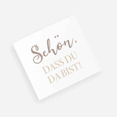 Banderole Mini Schokolade "Liebesbotschaft" Schön, dass Du da bist!