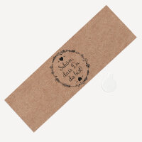 Banderole Mini Schokolade "Vintage Natural" Schön, dass Du da bist!