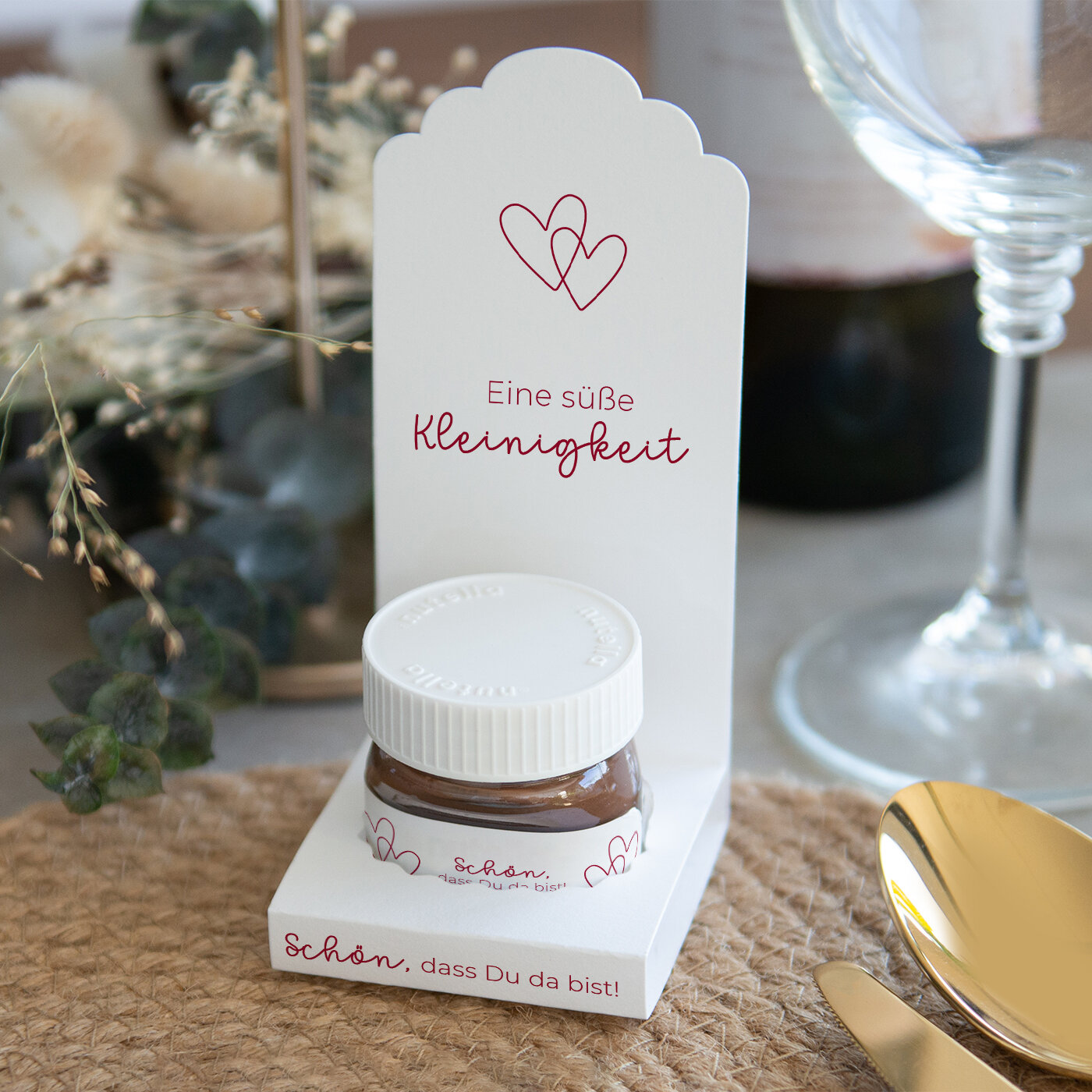 Gastgeschenk Verpackung "Zwei Herzen" Eine süße Kleinigkeit