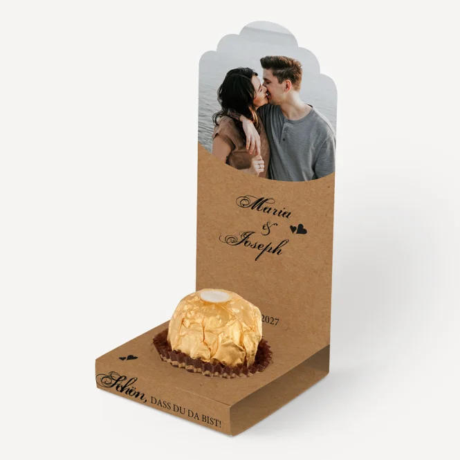 Gastgeschenk Verpackung "Kraftkarton mit Herz"
