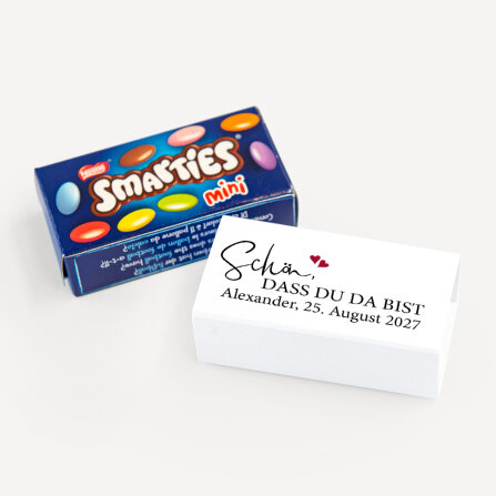 SMARTIES mini mit Banderole "Kalligrafie"...