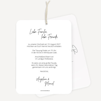 Hochzeitseinladung Transparentpapier "Unzertrennlich"