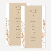 Tischplan Hochzeit "Trockengras" 8 Tische