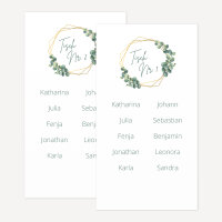 Tischplan Hochzeit "Eukalyptus Geometrie" 12 Tische