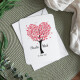 Hochzeitseinladung runde Ecken "Herzbaum" rosa