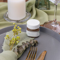 Gastgeschenk Mini Nutella Glas + Aufkleber "Eukalyptus Geometrie" online selbst gestalten