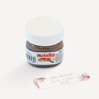 Gastgeschenk Mini Nutella Glas mit Aufkleber "Pampasgras" online selbst gestalten