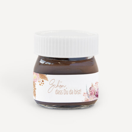 Gastgeschenk Mini Nutella Glas mit Aufkleber...