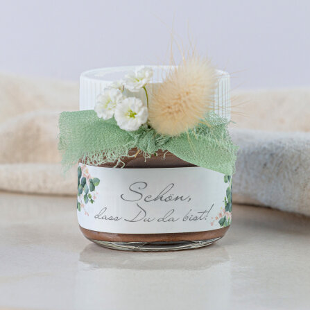 Gastgeschenk Mini Nutella Glas "Eukalyptus...