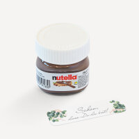 Gastgeschenk Mini Nutella Glas "Eukalyptus Ranken" Schön, dass Du da bist!