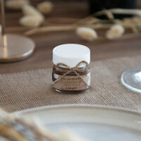 Gastgeschenk Mini Nutella Glas mit Aufkleber "Shabby Chic" online selbst gestalten